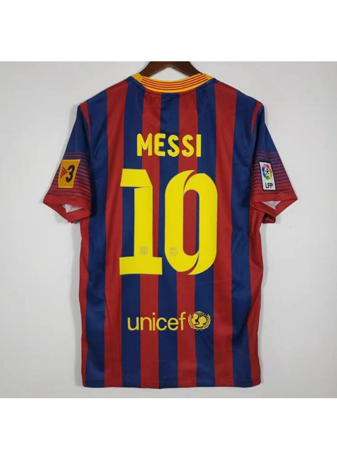 نادي بارشلونة لكرة القدم 2013-2014 برشلونة المنزل الرجعية لكرة القدم موحدة #10 ميسي الرجعية لكرة القدم جيرسي هدية للجماهير والأصدقاء - Image 1